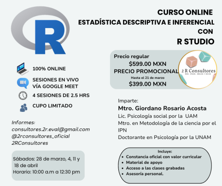 ESTADÍSTICA CON R ESTUDIO ESTADÍSTICA CON R STUDIO